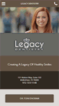 Mobile Screenshot of legacydentistry.com